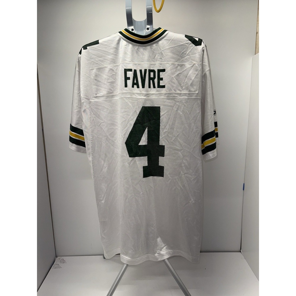 Brett Favre Green Bay Packers Reebok On Field Jersey White Men's Large NFL